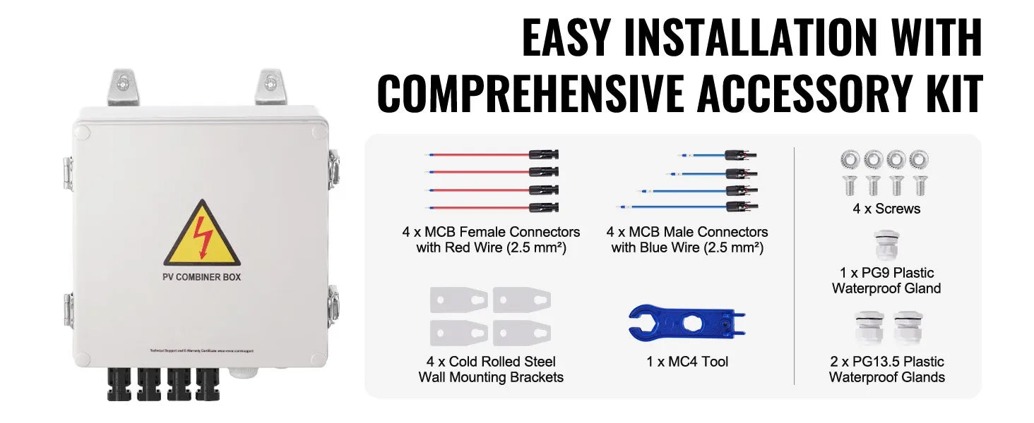 PV Combiner Box 4/6 String Solar Panel System with DC Protection