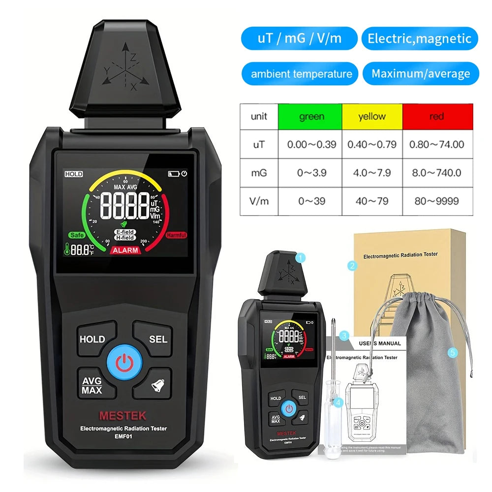 Medidor de campo electromagnético EMF01