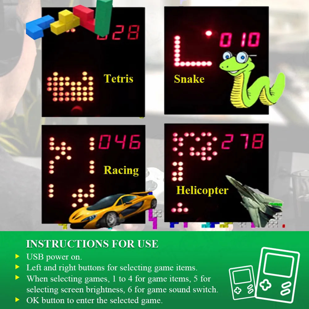 Kit de soldadura de juego de píxeles DIY con carcasa