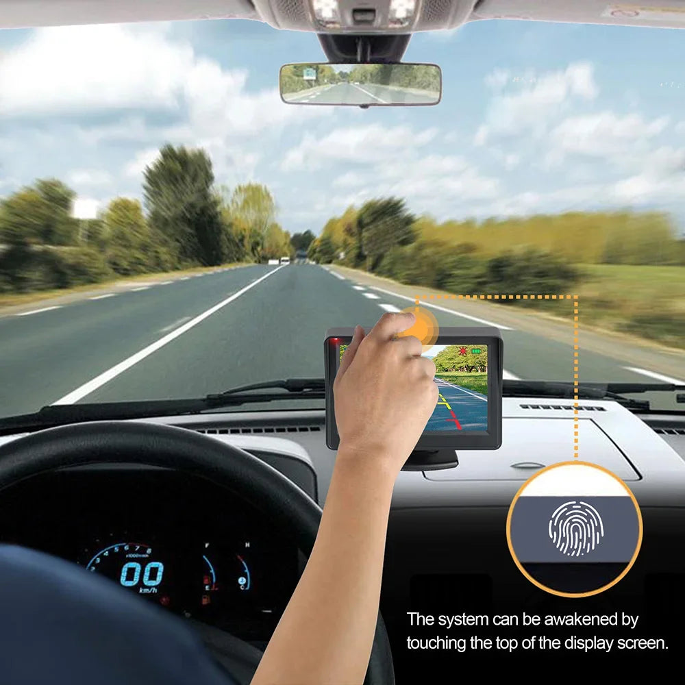 4.3 Inch Solar Vehicle Wireless Reverse Camera with 1080P Monitor