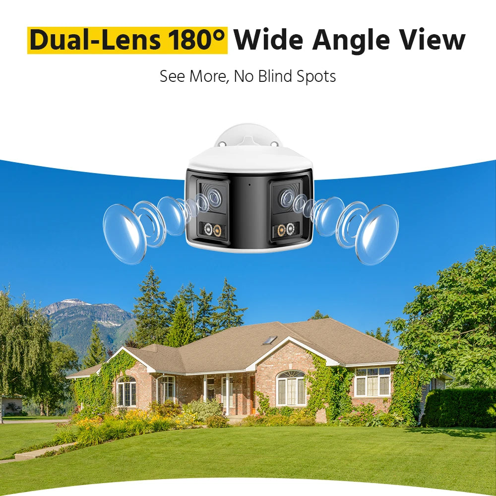 ANNKE 8MP Dual Lens 180° Outdoor PoE Security Camera