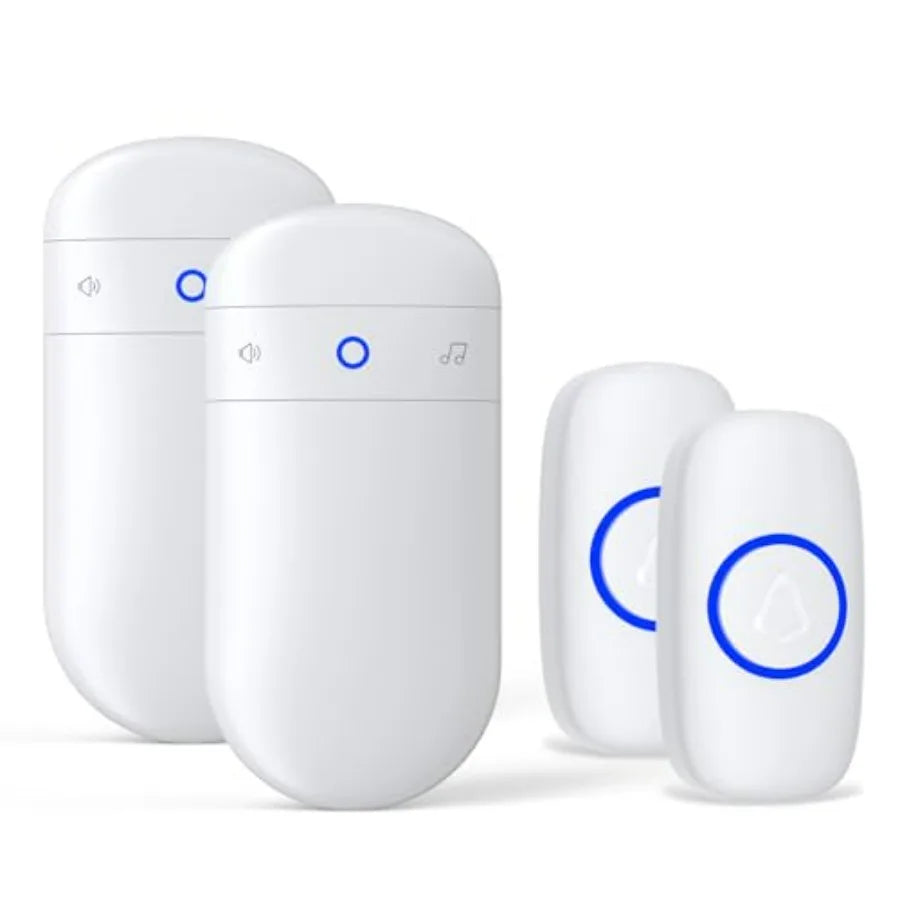 Wireless Doorbell with 52 Chimes and 110dB Loud Plug-In Receiver