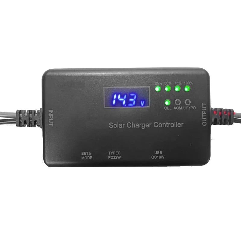 12 V Solar Charge Controller with USB Output