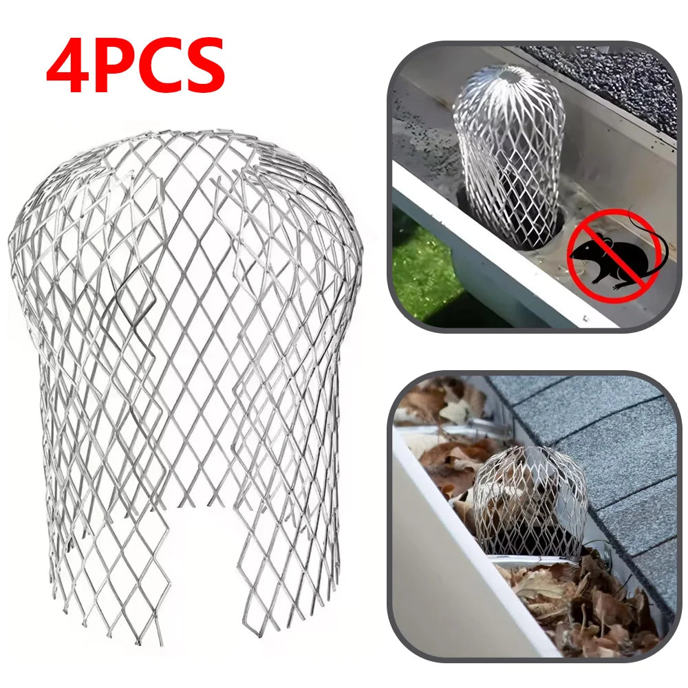 Aluminium Downpipe Gutter Filters, Set of Four