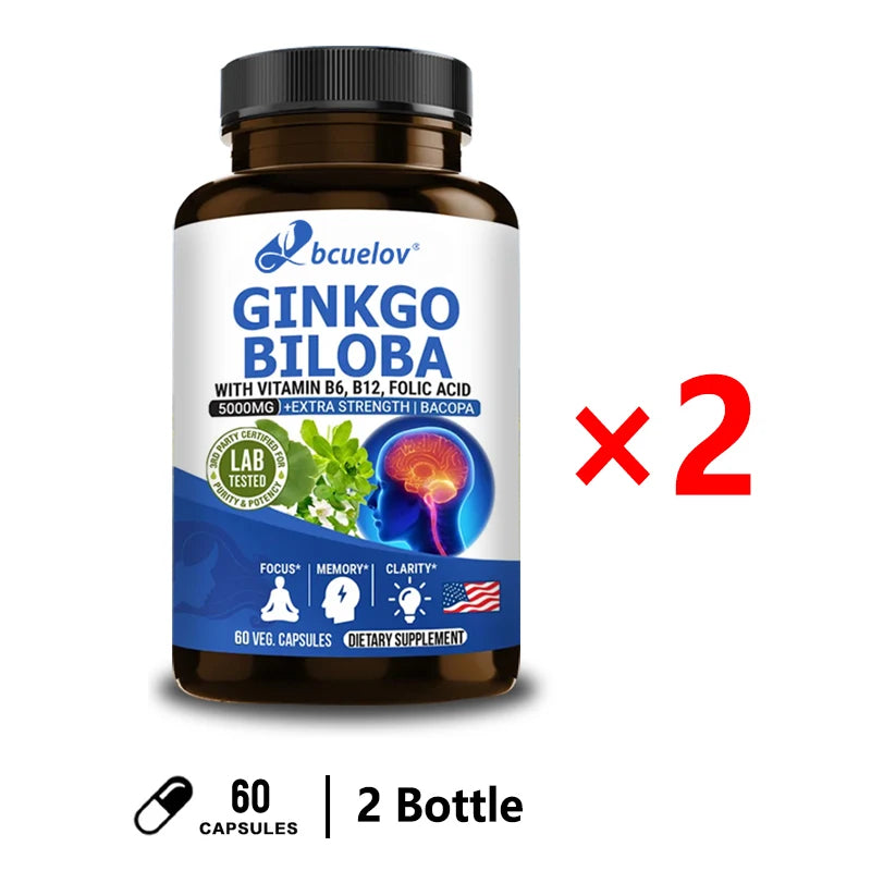 Ginkgo, suplimente de vitamina B6 și B12 capsule