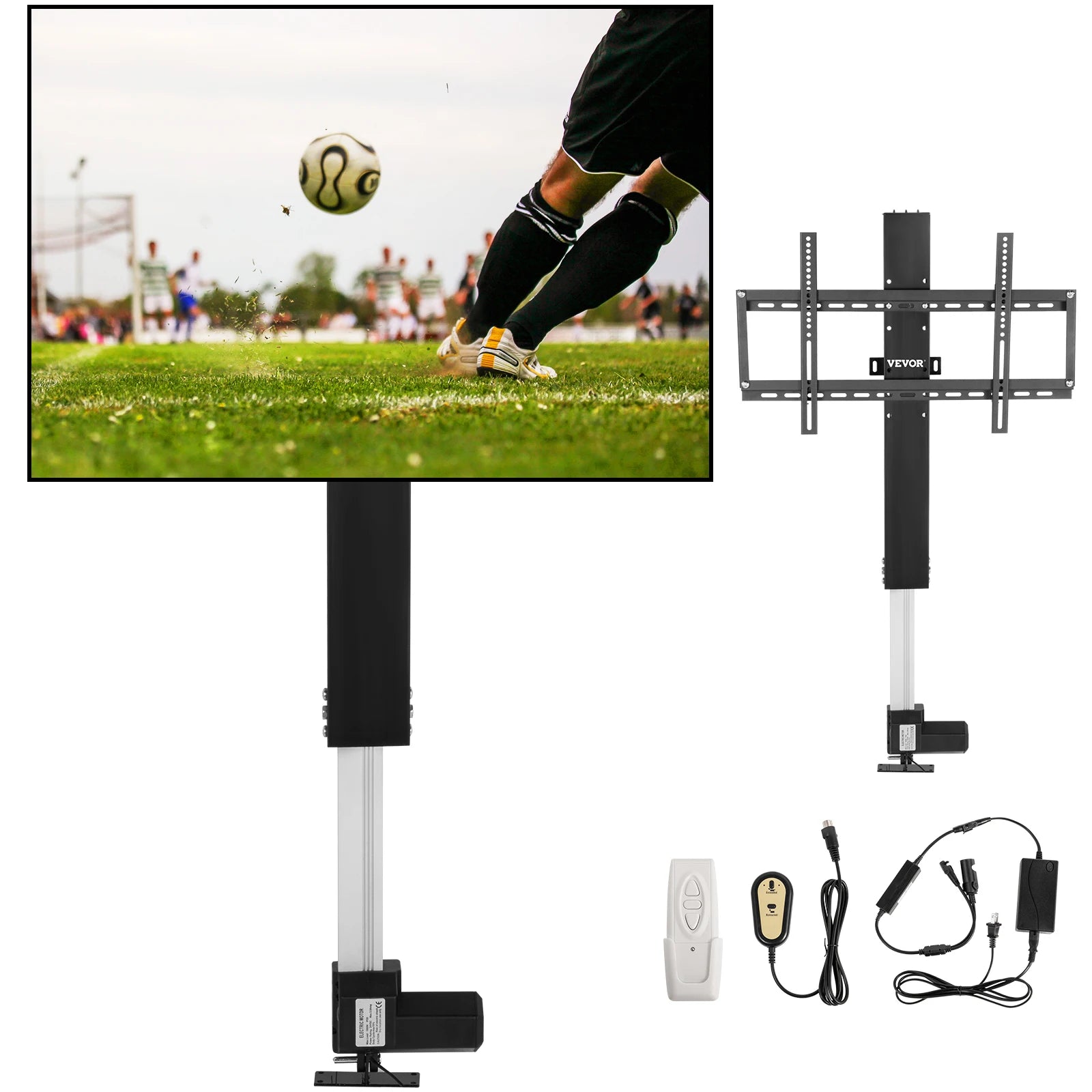 Motorized TV Lift Stand with Remote, Adjustable Height 42.3"–73.8"