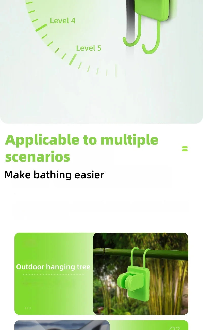 Rechargeable Portable Shower Pump with Display