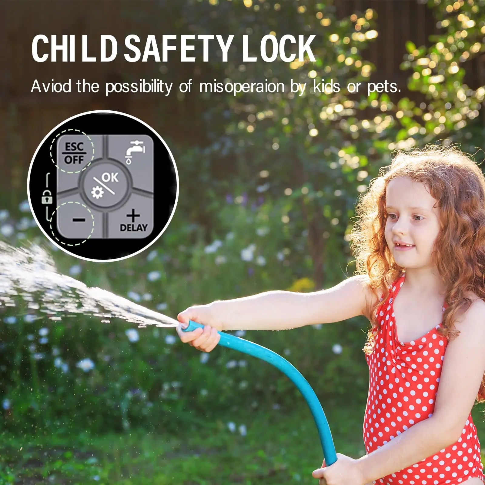 Eshico HCT-326 2 Çıkışlı Su Zamanlayıcısı Hassas Dış Mekan Sulama için