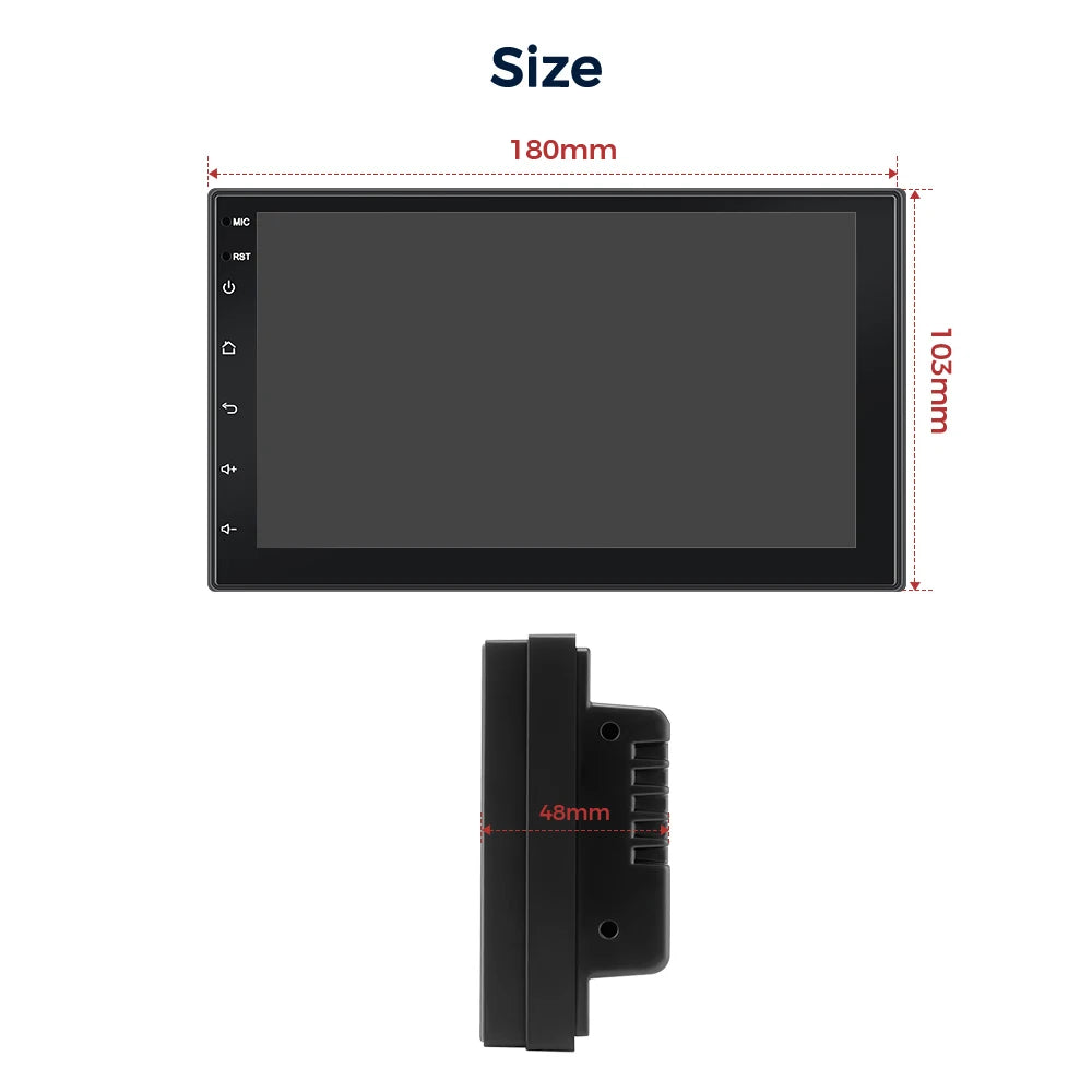 Radio samochodowe 2 Din odtwarzacz multimedialny wideo z CarPlay i Android Auto