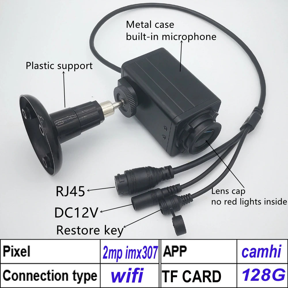 2MP IMX307 Starlight Teljes Színes Éjjellátó Vezeték nélküli IP Kamera