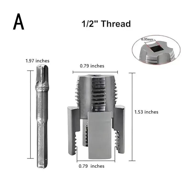 Outil de filetage de tuyau PVC compatible perceuse