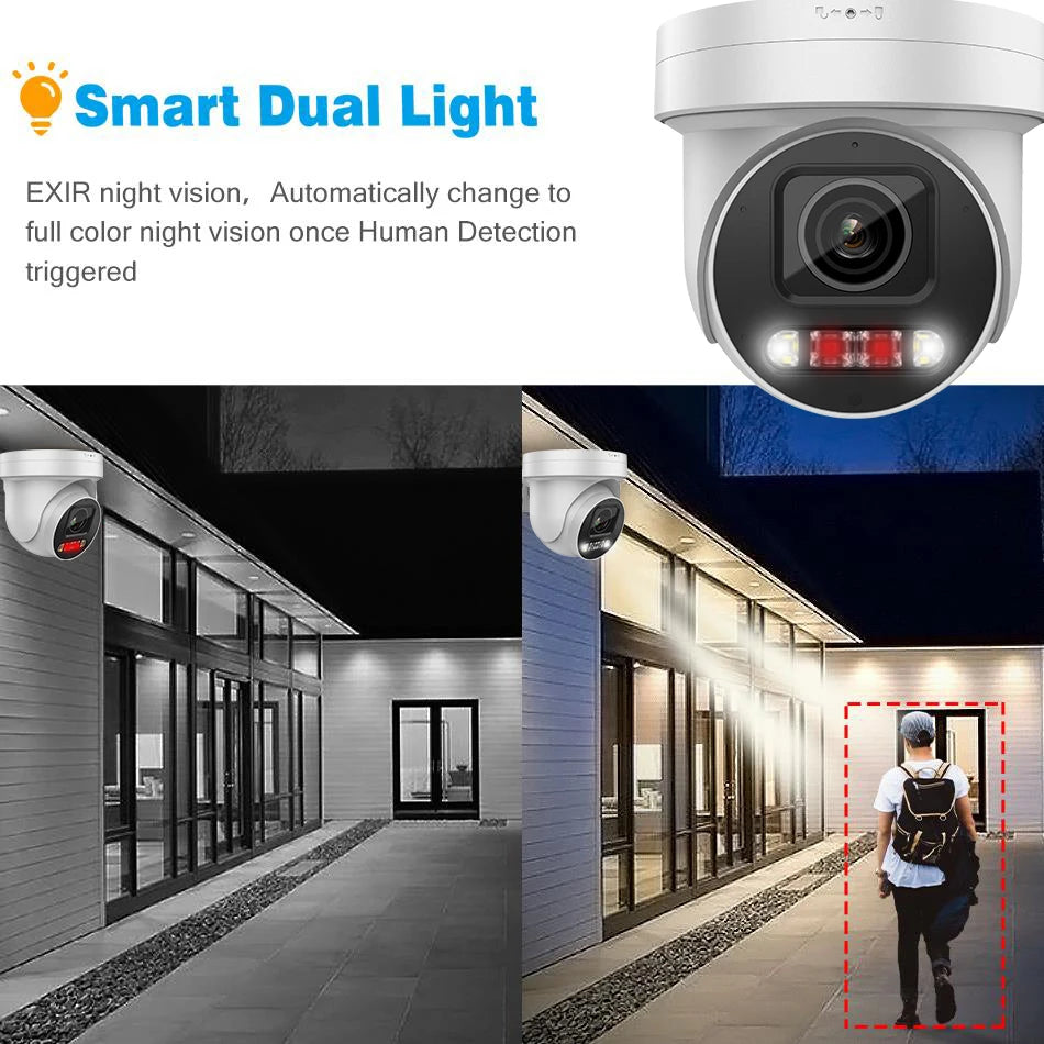 8MP ColorVu PTZ IP Camera 5X Zoom Hybrid Light 2-way Audio SD Card slot Network CCTV Camera Hikvision Compatible