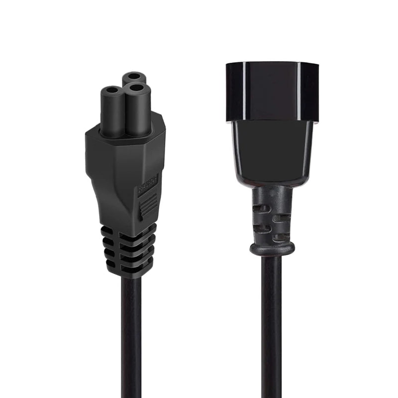 Strømledning fra C5 til C14, adapterkabel fra IEC 60320 C14 til IEC 60320 C5, 1.5M, 3X0.75mm2 kobberleder