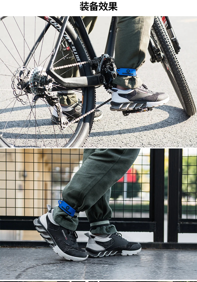 Pásky na kotníky na cyklistické kalhoty pro čistou a nezamotanou jízdu