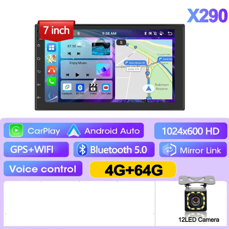 7/9/10 Inch Univerzális Android 13 Autórádió 64G Autorádió Android 2 Din Autórádió GPS BT Központi Multimédia Okos Autó Rendszerek