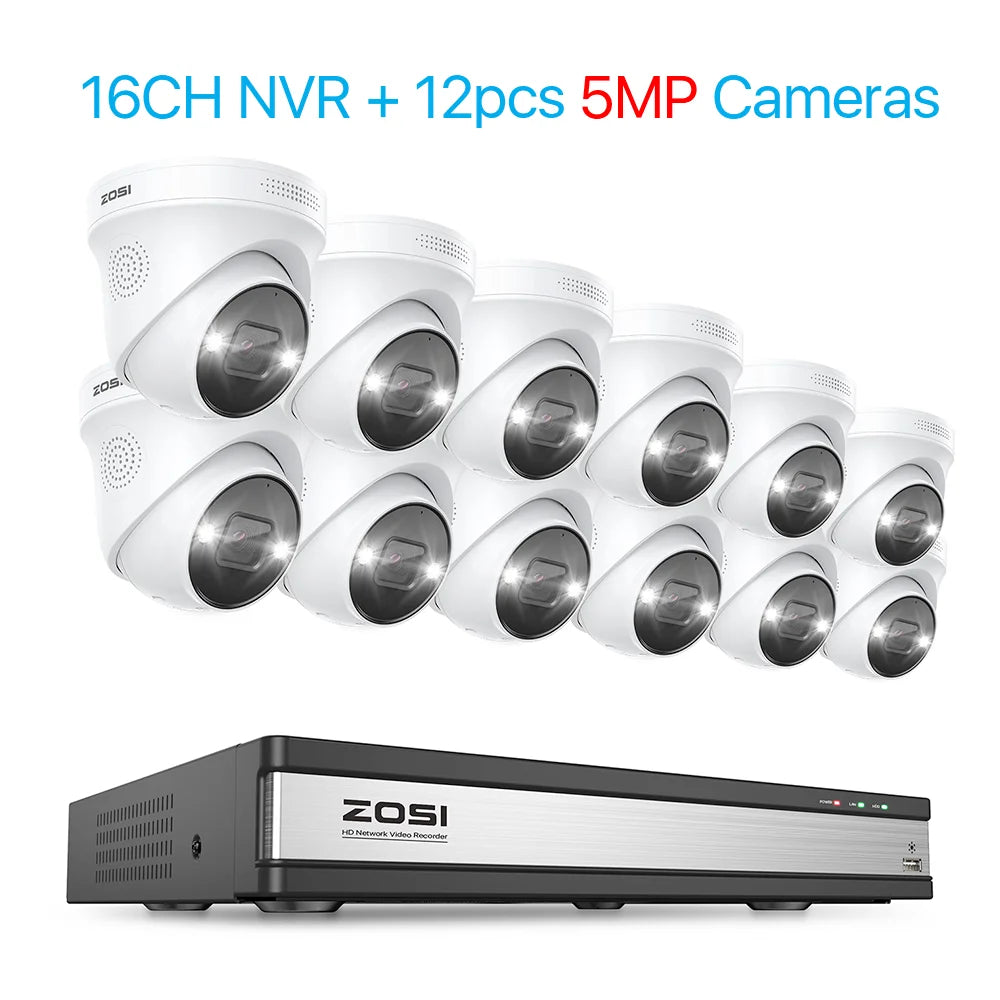 ZOSI 4K PoE Security Camera System with AI Detection