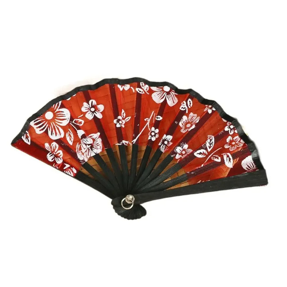 Mini Bamboo-and-Fabric Folding Fan