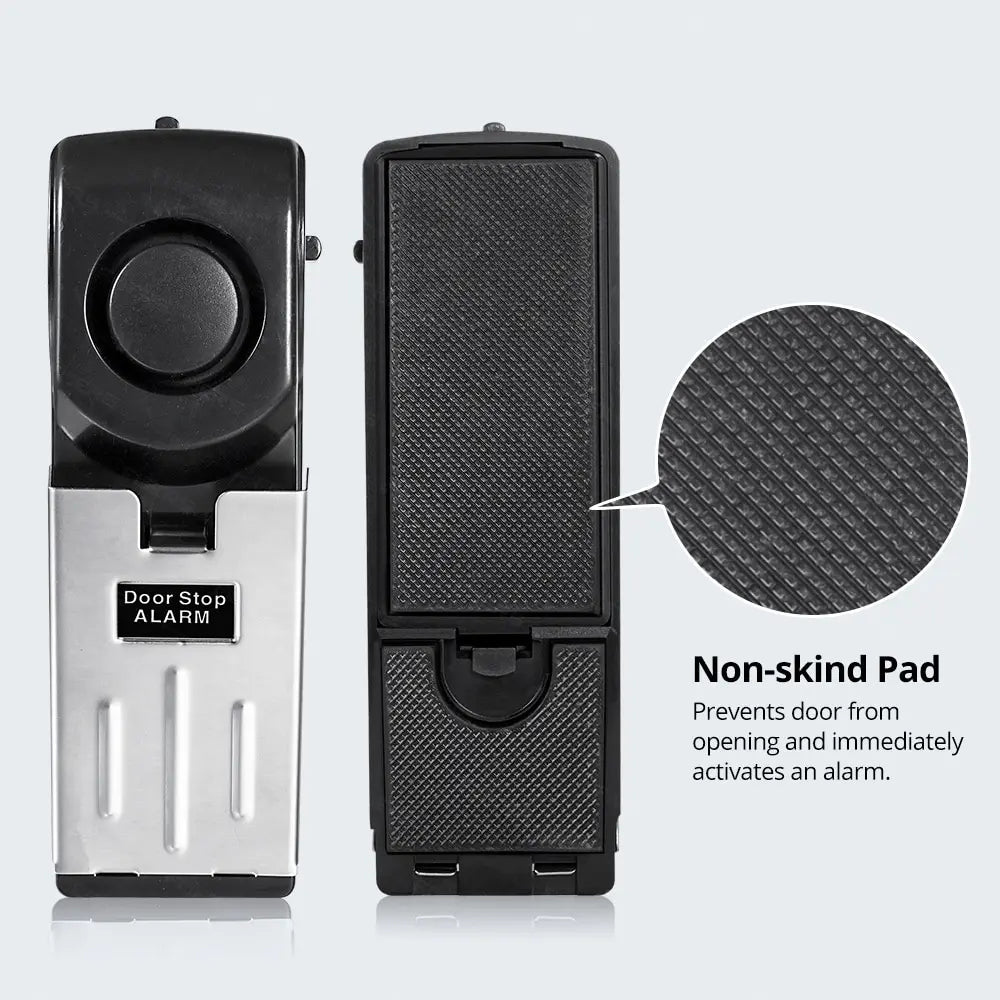 2 Pack Wireless Door Stop Alarm System 125dB Loud Home Security Anti-Theft Door Block System Portable Doorstop Preasure Alarm