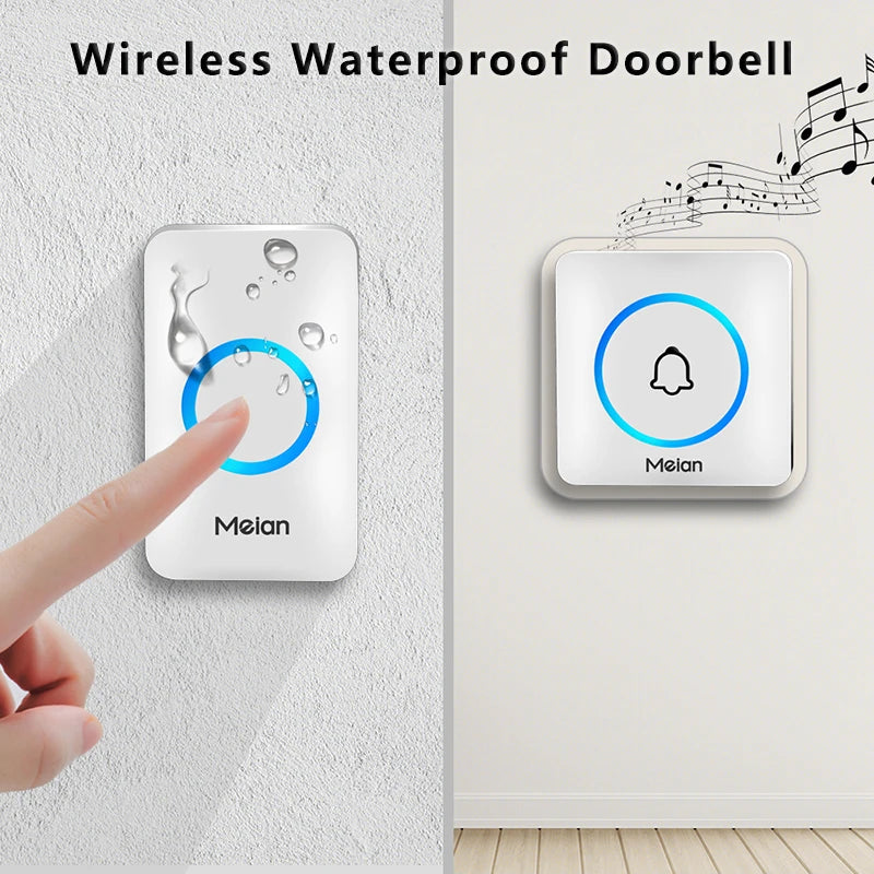 Wireless Doorbell with LED Flash and Adjustable Volume