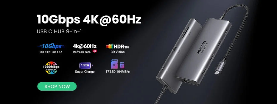 Seven-Port USB 3.0 Hub with Individual Switches