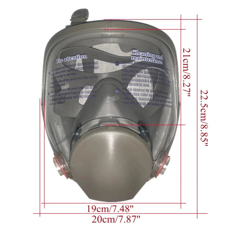Maschera antigas a pieno facciale 6800 con protezione antiappannamento e sicurezza