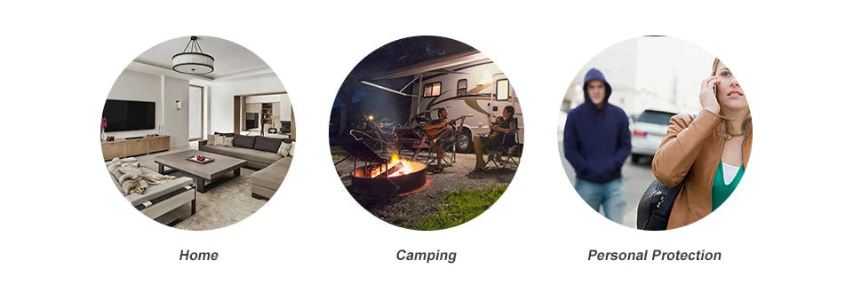 KERUI Portable Mini Motion Detector Alarm 120DB Siren SOS LED Light Security Alarm For Travel Home Kids Safe Personal Alarms