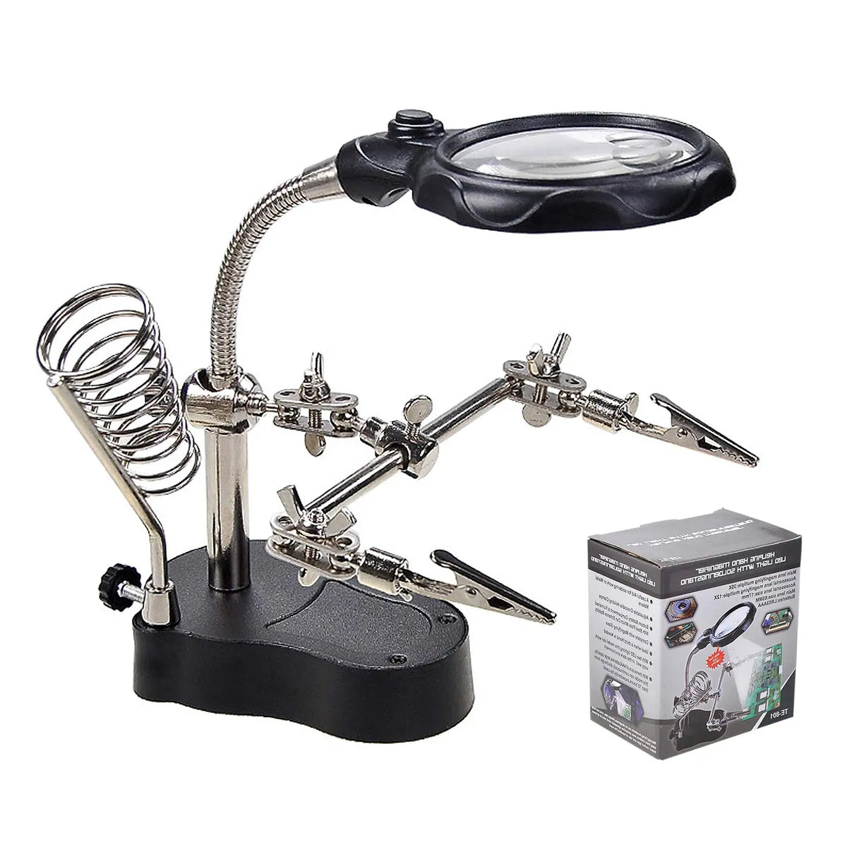 Helping Hands Soldering Stand with LED Magnifier