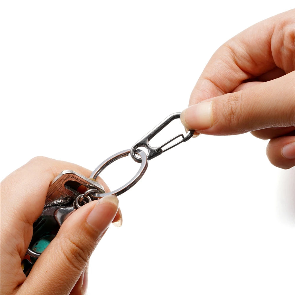 5/10pcs Lobster Clasp Buckle Keychain Carabiners Outdoor Camping Buckles 13x34mm Alloy Spring Snap Hooks Keychains Tool Clips