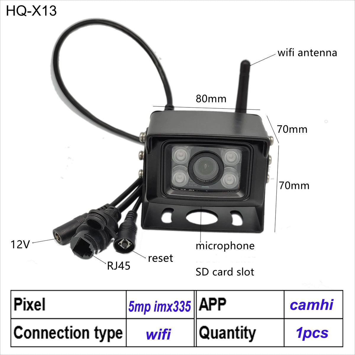 4K 8MP PoE WiFi Waterdichte Buitencamera IP