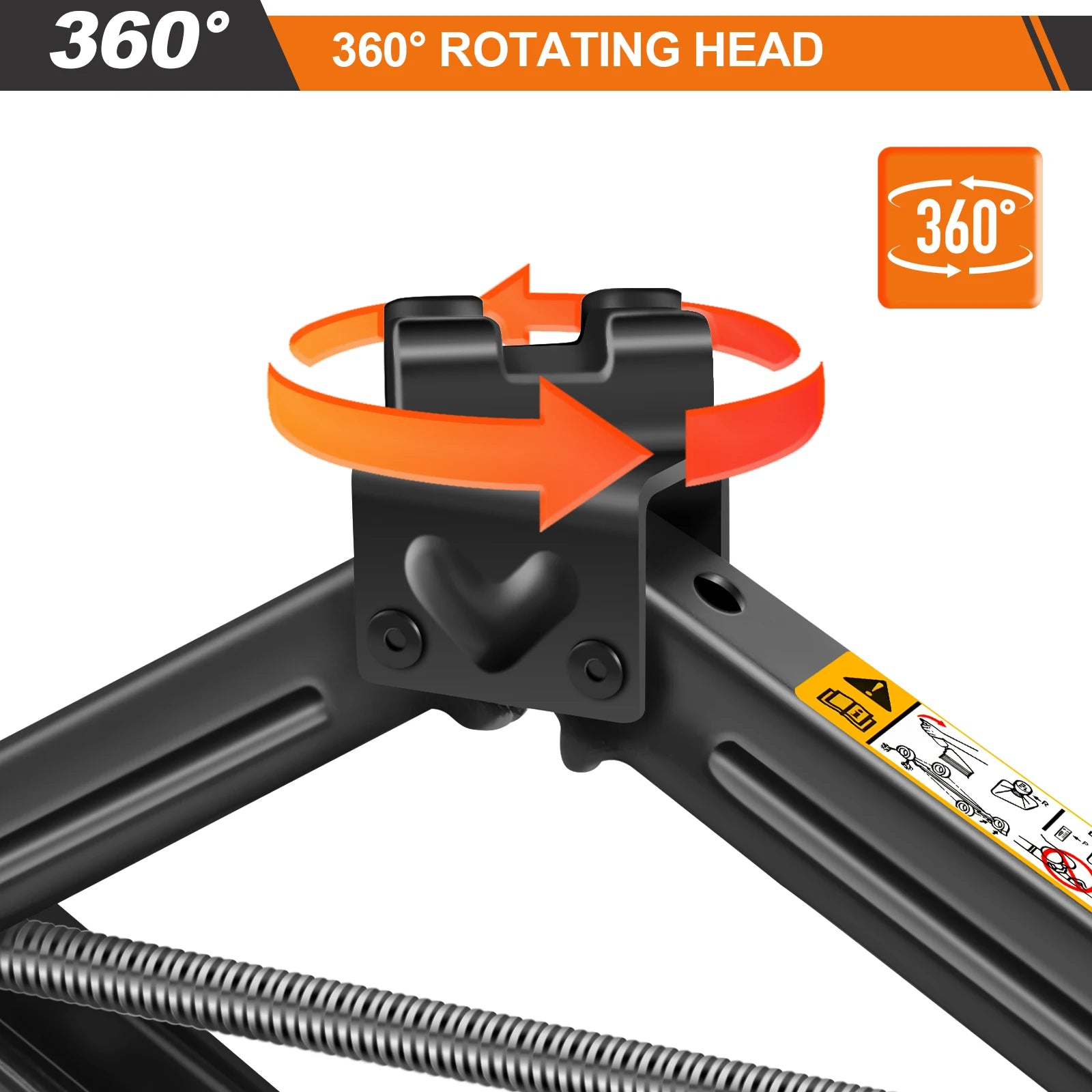 Car Scissor Jack 2T Auto Emergency Crank Lift Stand