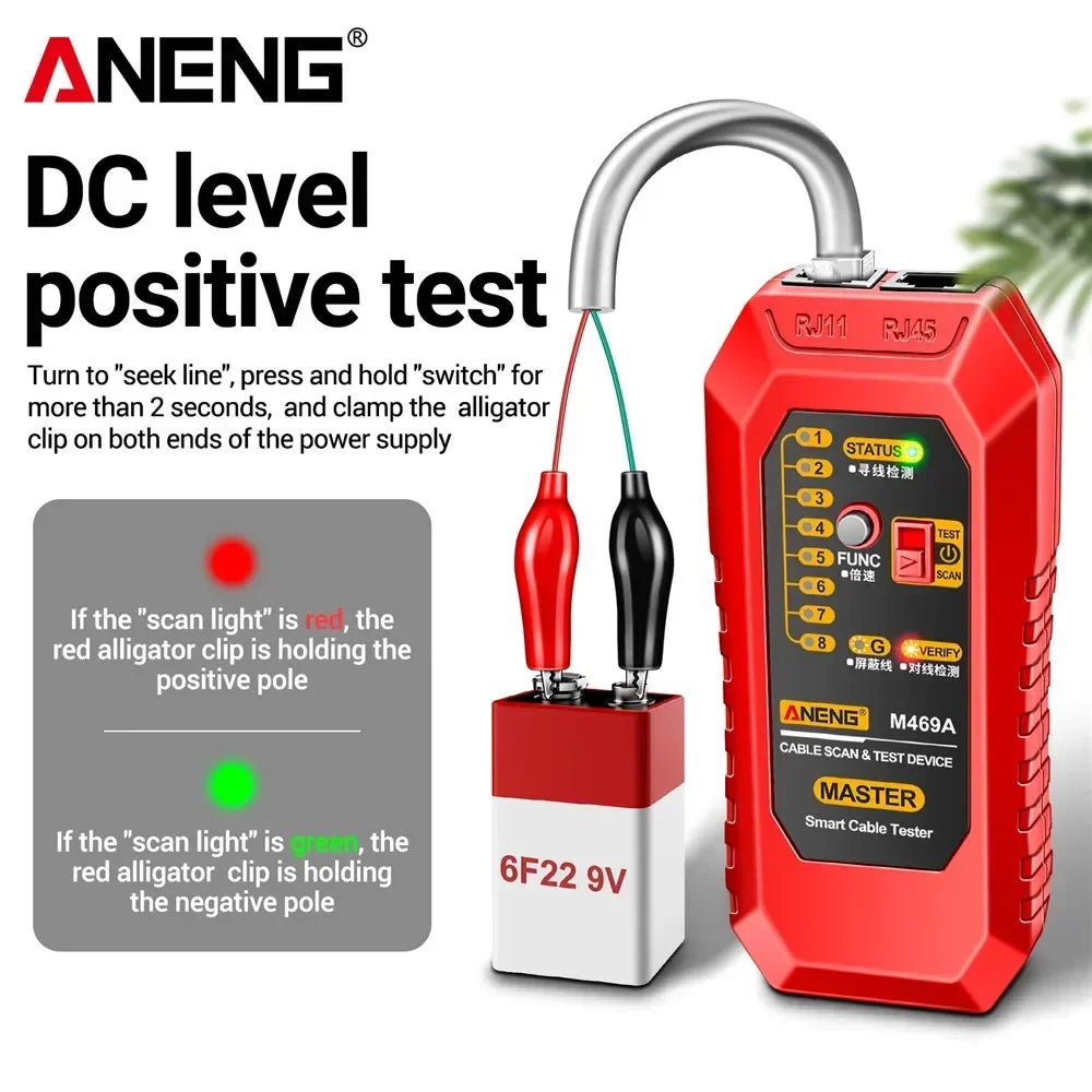 M469A RJ45/RJ11 Cable Tester and Tracer