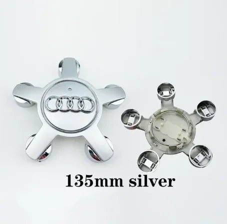 Капачки за центъра на джантите AUDI 4 бр./комплект 60 мм 61 мм 68 мм 69 мм 135 мм Стайлинг за кола Емблема за A3 A4 A5 A6 A7 A8 S4 Автоаксесоари