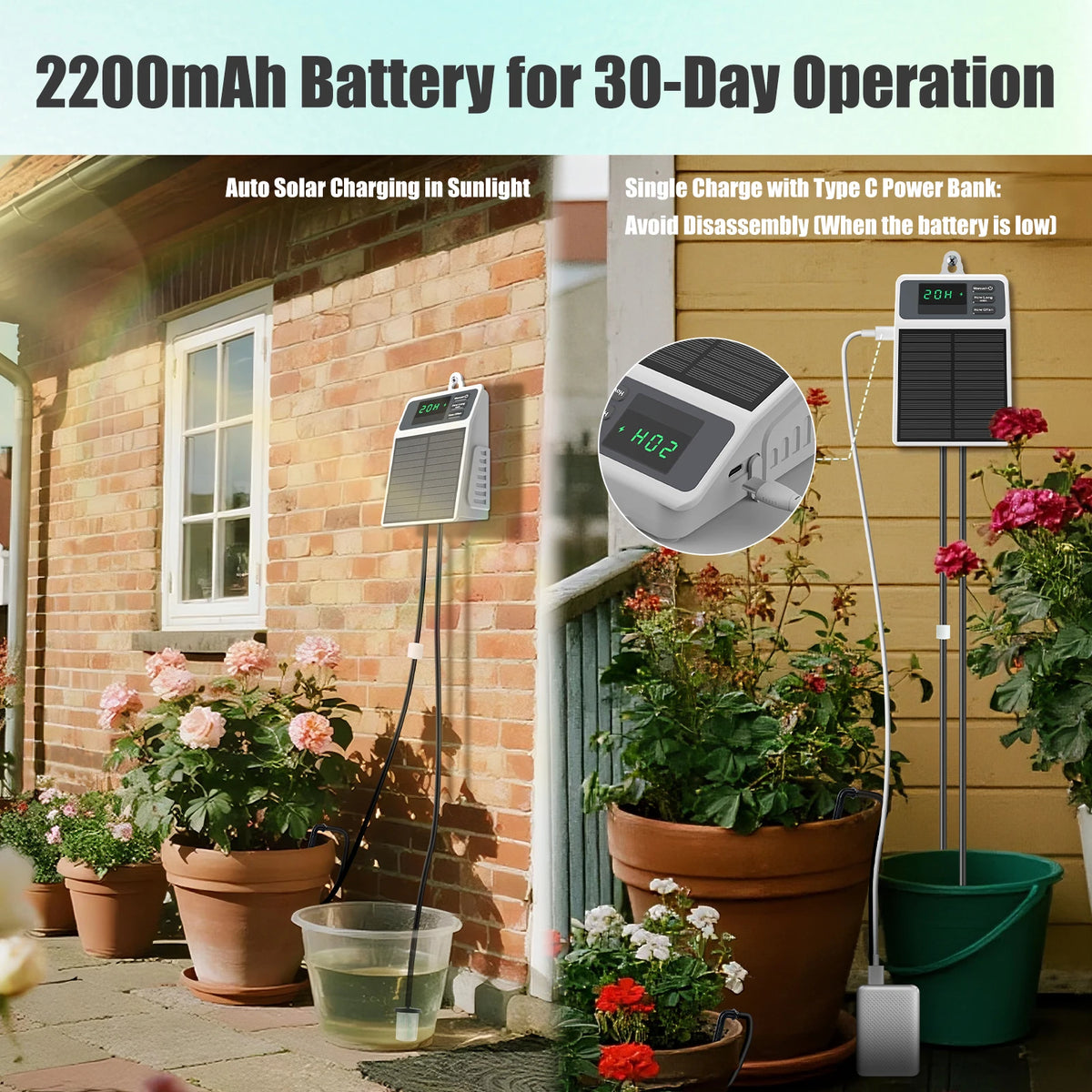 Solrdrip Irrigation Timer til automatisk plantevanding