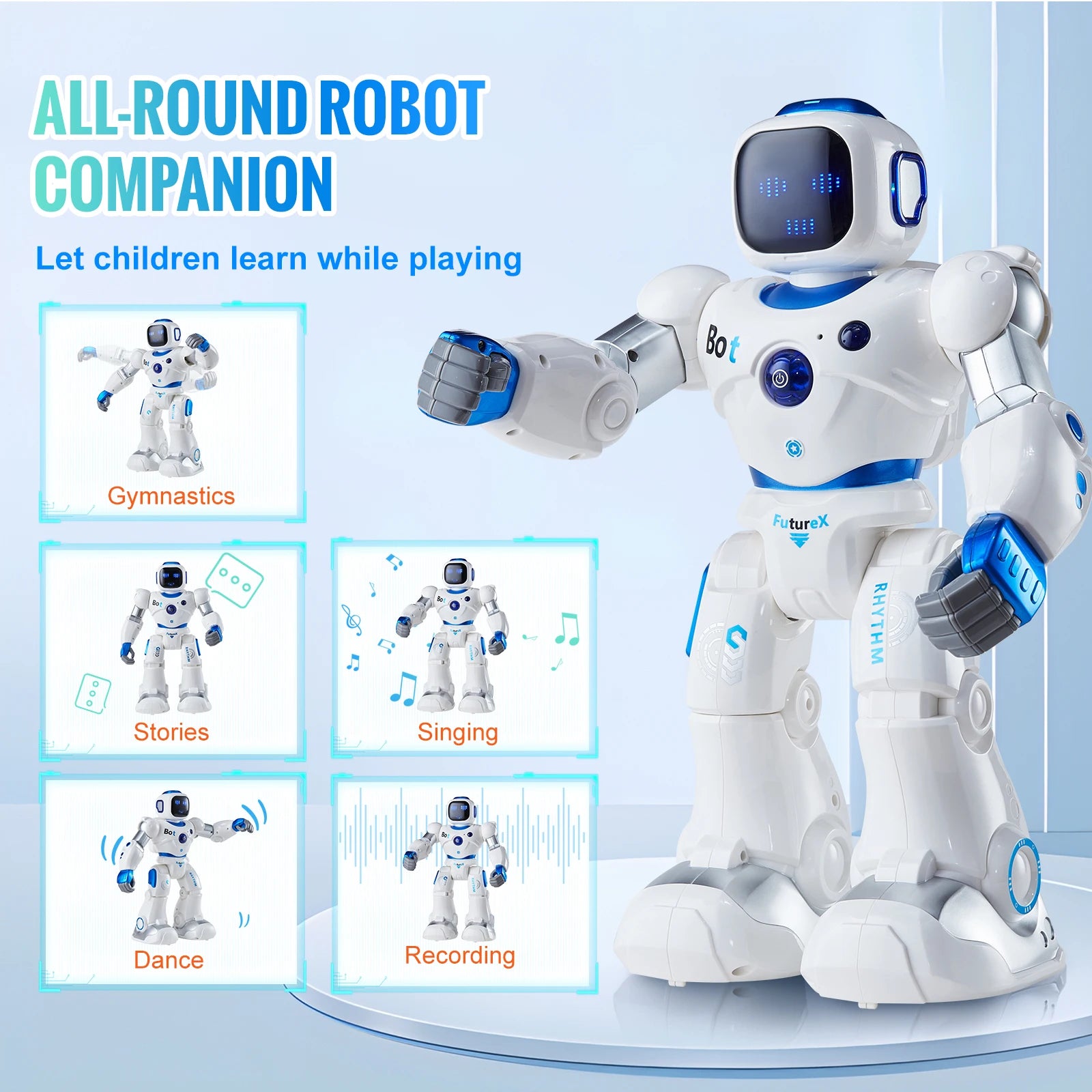 Inteligentná RC robotická hračka s ovládaním cez aplikáciu, hlasovými príkazmi a programovaním