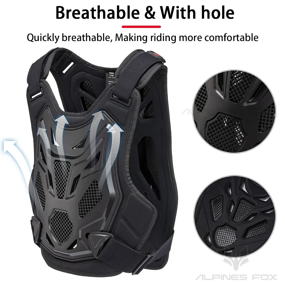 Chaleco protector de armadura para motocross todo terreno para pecho y espalda
