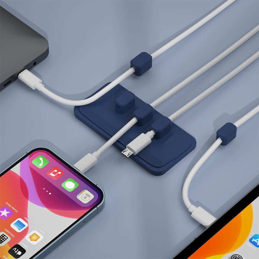 Magnetic Cable Organiser with Five Clips