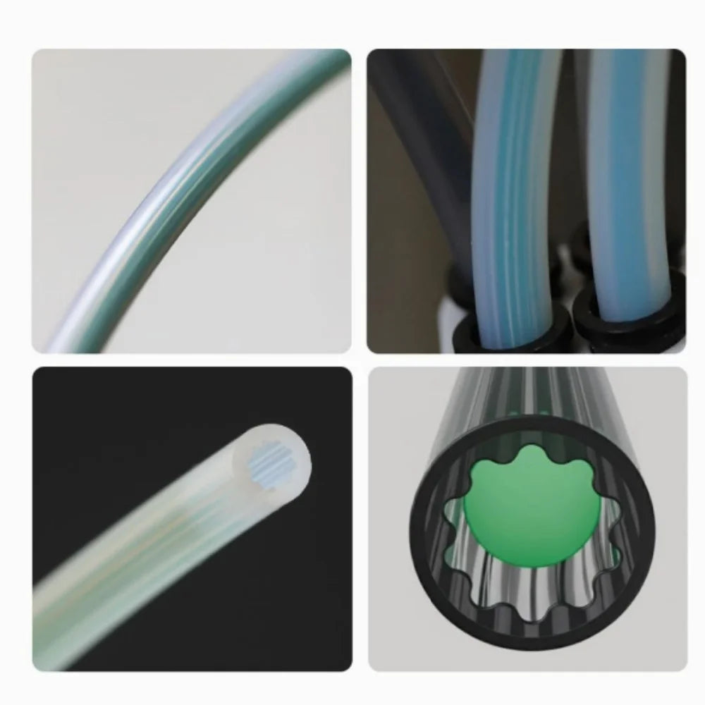 Upgraded Low-Resistance Star Shaped Materials PTFE Tube4mm OD Teflonto Ultra-Smooth Flow DIY 3D PrinterFor BambuLab AMS Creality
