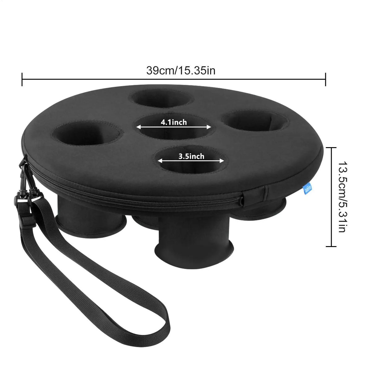 Floating Pool Drink Holder with Five Cup Openings