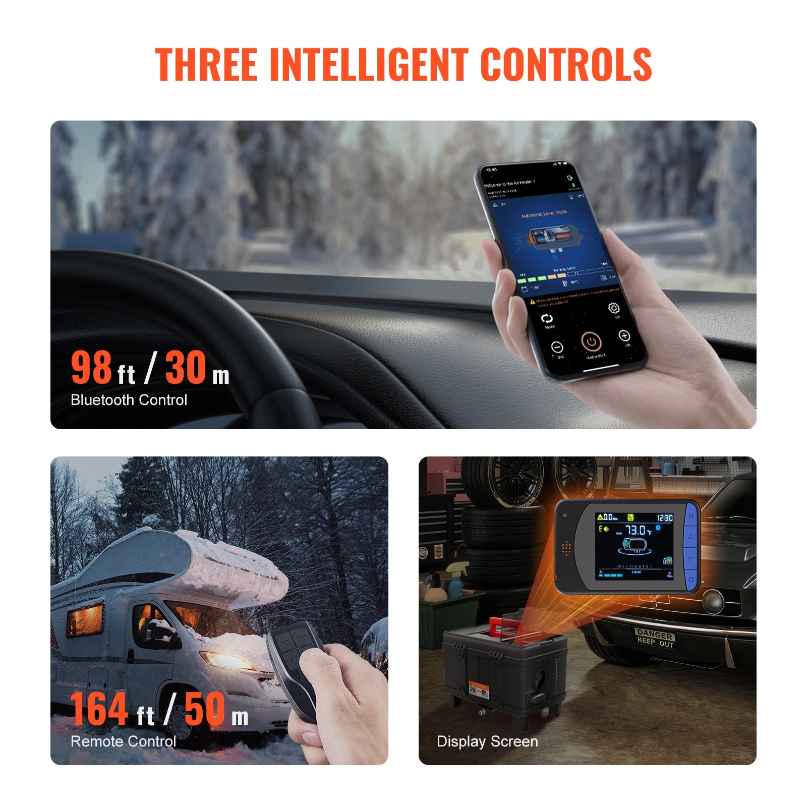 8KW Diesel Air Heater 12V/24V with Bluetooth & CO Alarm