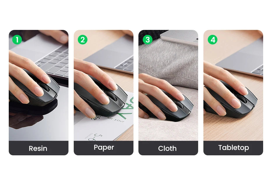 Wireless Bluetooth Mouse – Ergonomic 4000DPI Silent Mouse with 6 Buttons for MacBook, Laptop & PC - Spy-shop.com