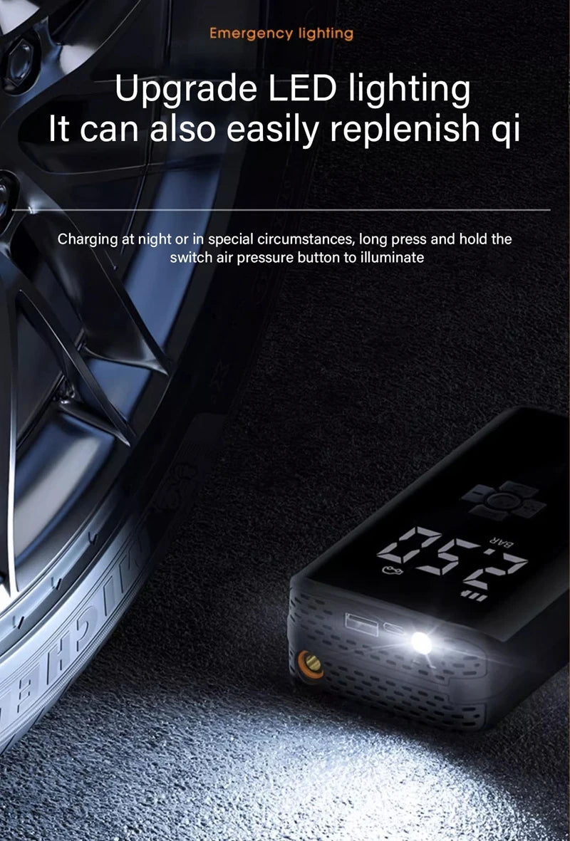 Wireless Air Compressor Portable Universal Electric Air Pump Tire Sensor Mini Inflatable Treasure for Car Motorcycle Basketball