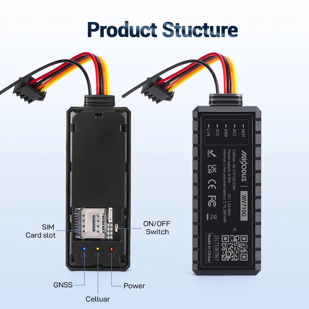 MiCODUS Rastrovací systém pre vozidlo GPS pre auto MV710G 9-90V vypínanie paliva Mini 4G GPS tracker pre auto vibrácie ACC On/OFF alerty PK J16