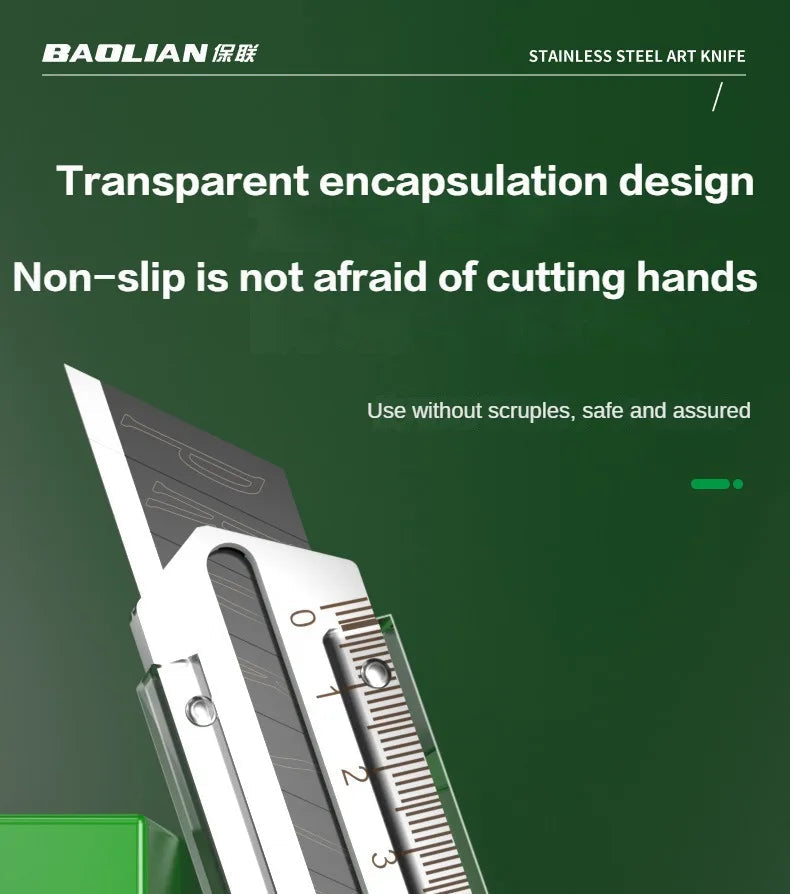 Utility Knife Box Cutter 8 In 1 Mutipurpose Stainless Steel Retractable Heavy Duty Waterproof Snap off Cutter Knife And Blades