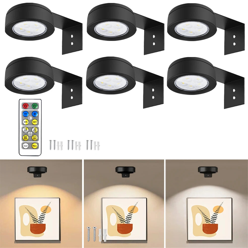 LED Night Light with Remote Control, White or Black