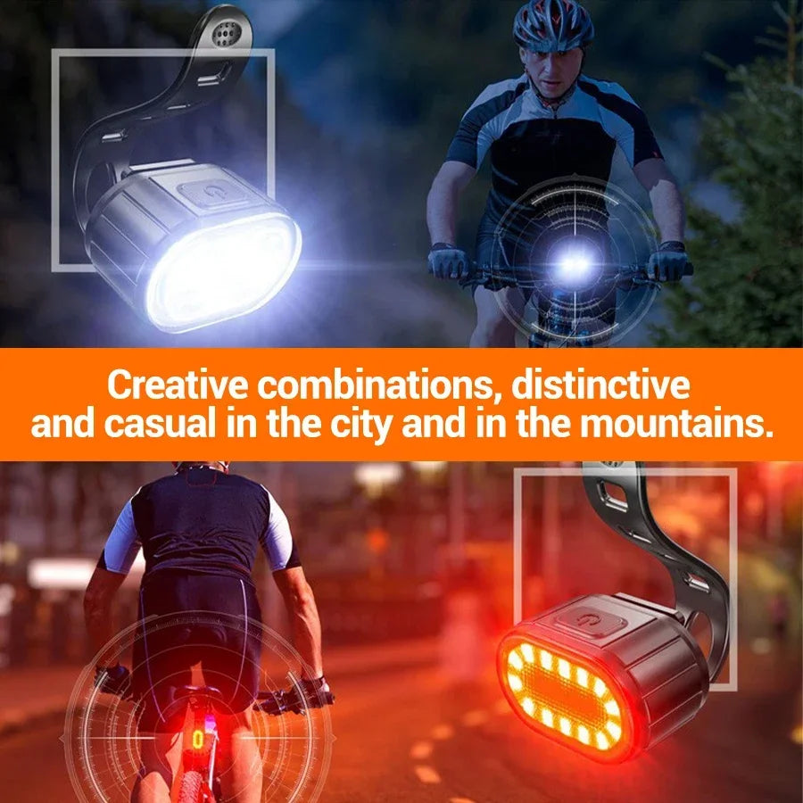 USB Rechargeable Front and Rear Bicycle Lights