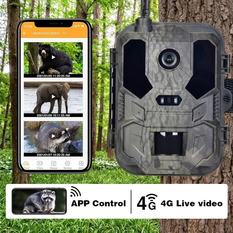 4K 4G Wildlife Trail Camera with 0.2s Trigger and Night Vision