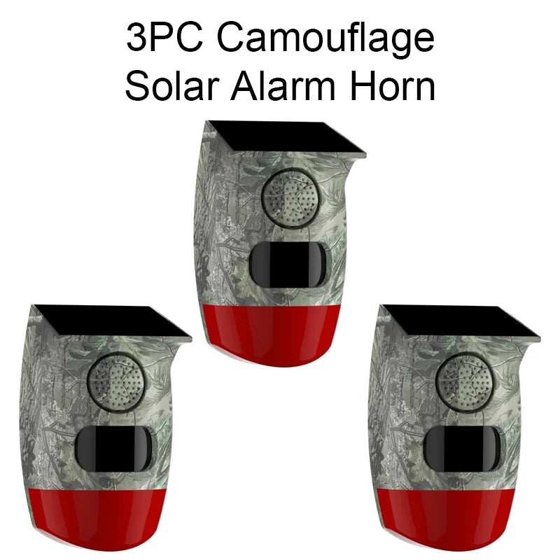Solar Motion Sensor Alarm with 120dB Siren