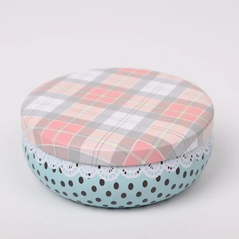 Round Tinplate Storage Tin, 10.7 cm, for Sweets and Tea