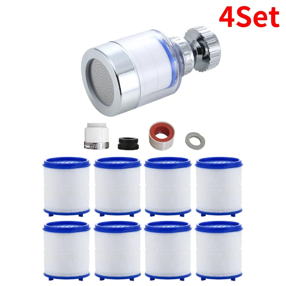 Filtro de agua para grifo con cabezal giratorio 360° para agua del grifo más limpia