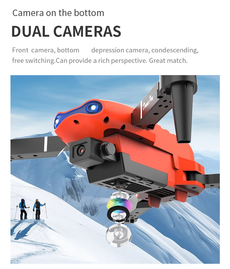 Drone E99 Pro avec caméra HD, contrôle via application et portée de 50 m